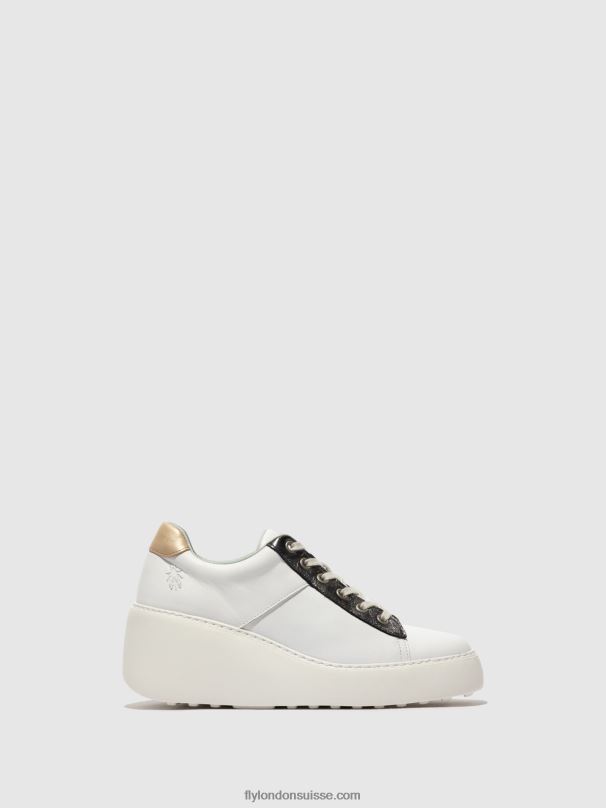860NR718 baskets à lacets delf580 Fly London blanc/graphite/mynt femmes