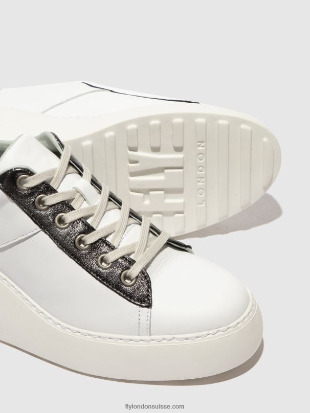 860NR718 baskets à lacets delf580 Fly London blanc/graphite/mynt femmes