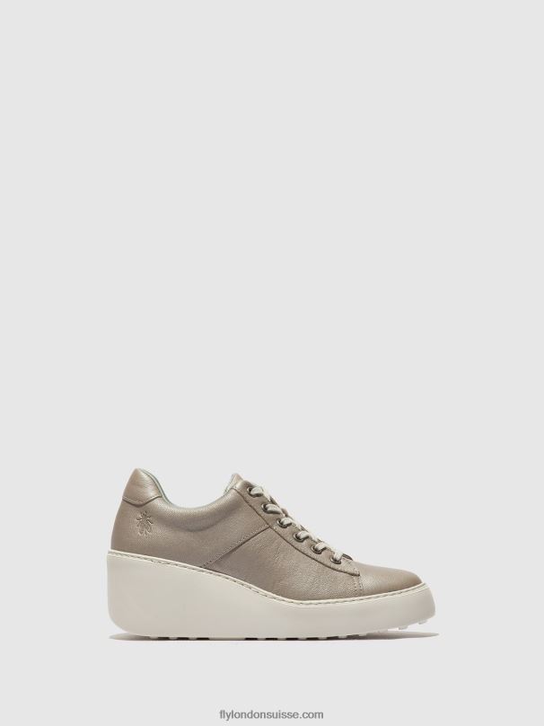 860NR720 baskets à lacets delf580 Fly London argent femmes