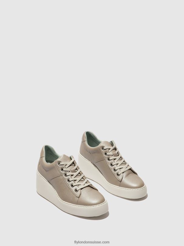 860NR720 baskets à lacets delf580 Fly London argent femmes