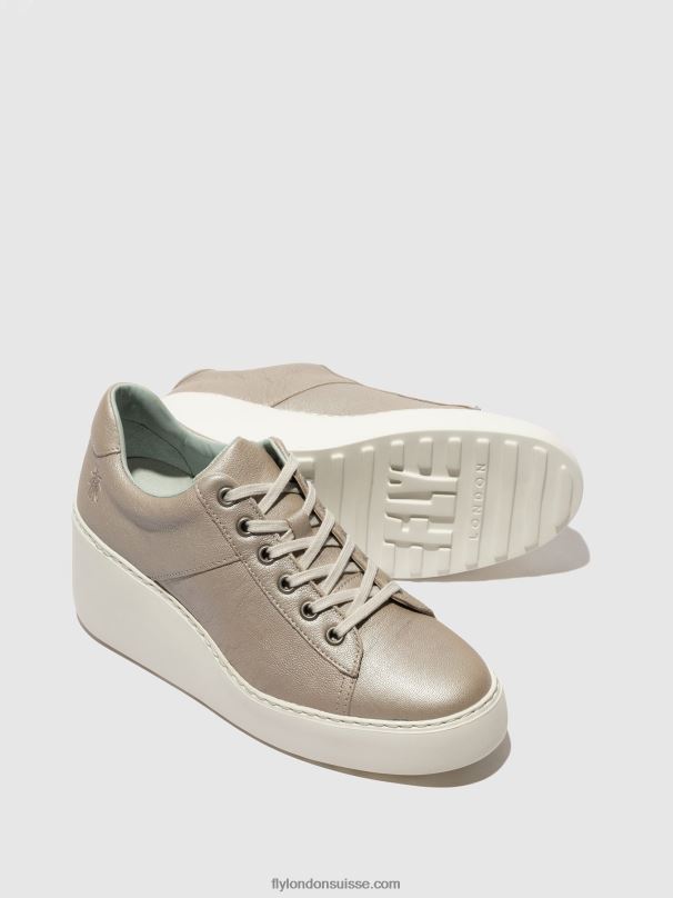 860NR720 baskets à lacets delf580 Fly London argent femmes