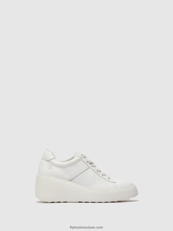 860NR721 baskets à lacets delf580 Fly London blanc femmes