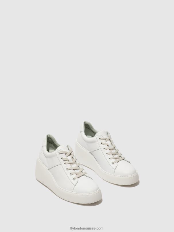 860NR721 baskets à lacets delf580 Fly London blanc femmes