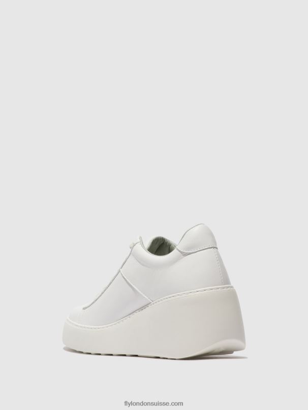 860NR721 baskets à lacets delf580 Fly London blanc femmes
