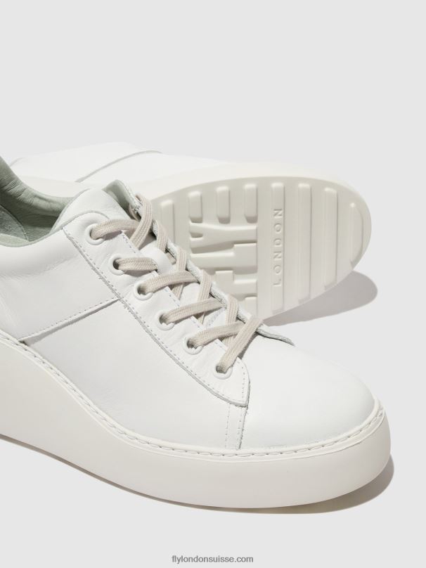 860NR721 baskets à lacets delf580 Fly London blanc femmes