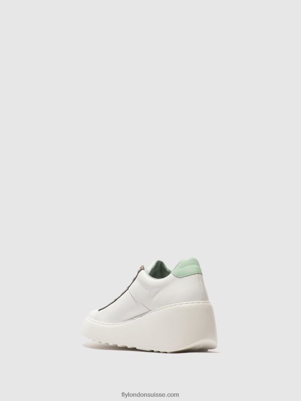 860NR722 baskets à lacets delf580 Fly London blanc/bronze graphite/menthe femmes