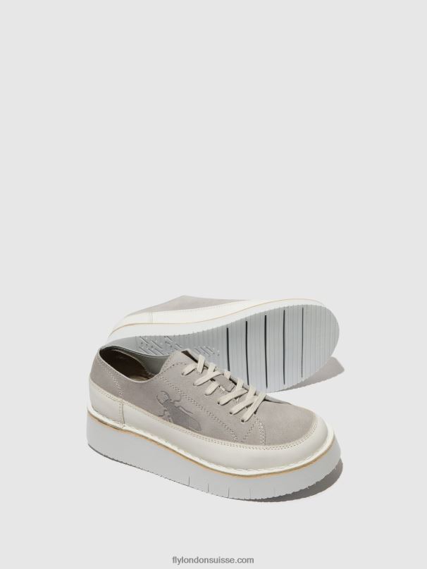 860NR723 baskets à lacets cuda099 Fly London blanc cassé/nuage femmes