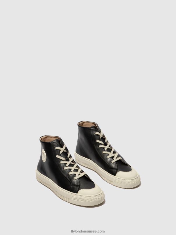 860NR726 topy586 baskets montantes Fly London noir femmes