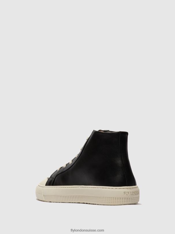 860NR726 topy586 baskets montantes Fly London noir femmes
