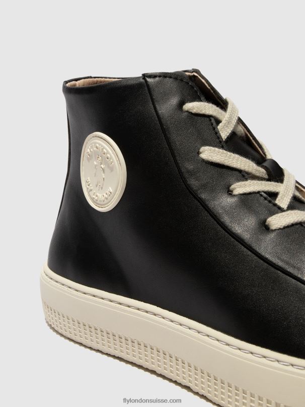 860NR726 topy586 baskets montantes Fly London noir femmes