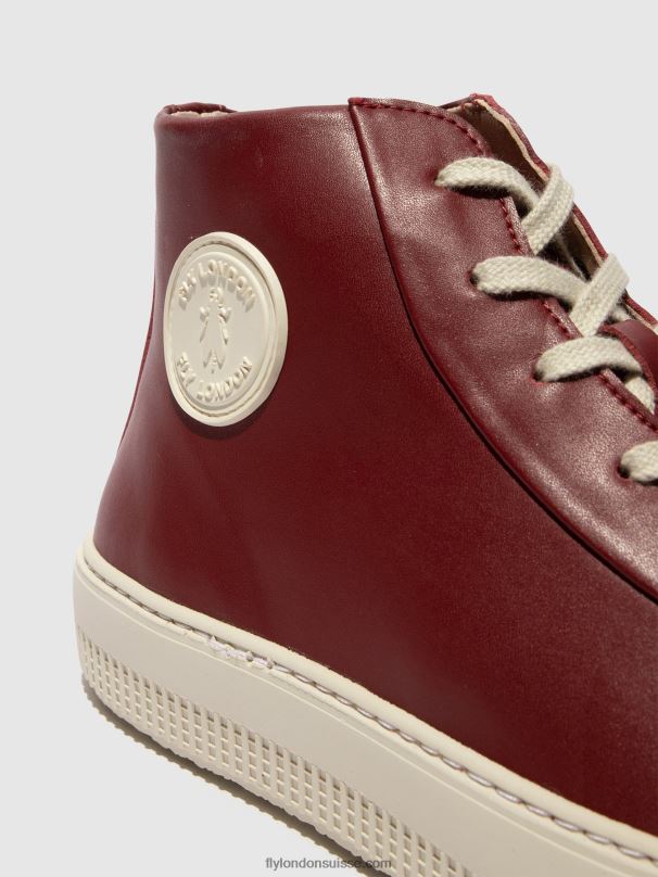 860NR727 topy586 baskets montantes Fly London Bordeaux femmes