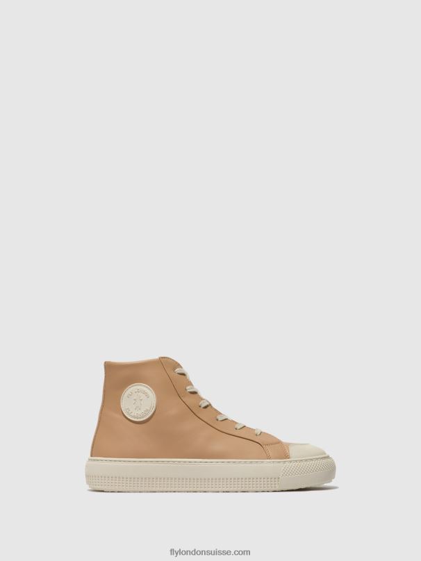 860NR728 topy586 baskets montantes Fly London nougat femmes