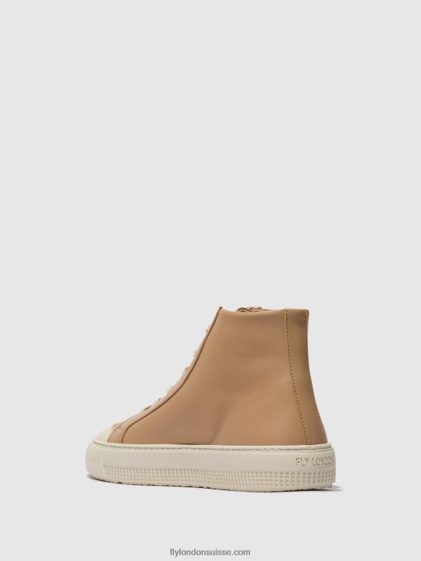 860NR728 topy586 baskets montantes Fly London nougat femmes