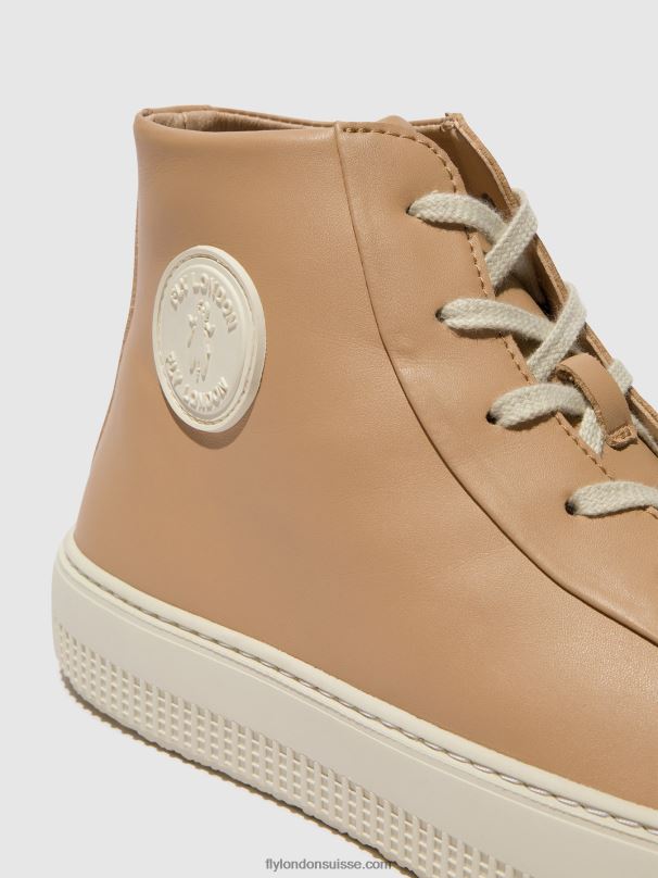 860NR728 topy586 baskets montantes Fly London nougat femmes
