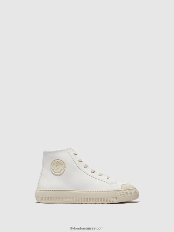 860NR729 topy586 baskets montantes Fly London blanc femmes