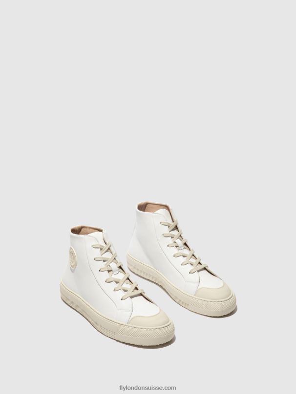860NR729 topy586 baskets montantes Fly London blanc femmes