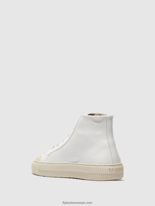 860NR729 topy586 baskets montantes Fly London blanc femmes
