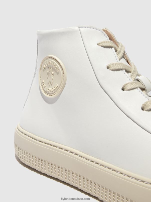860NR729 topy586 baskets montantes Fly London blanc femmes