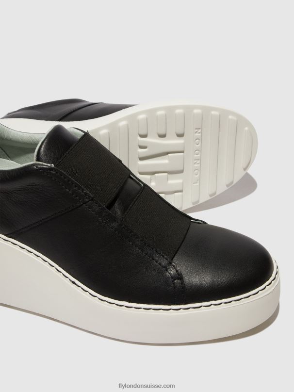 860NR730 baskets élastiquées dito581 Fly London noir femmes