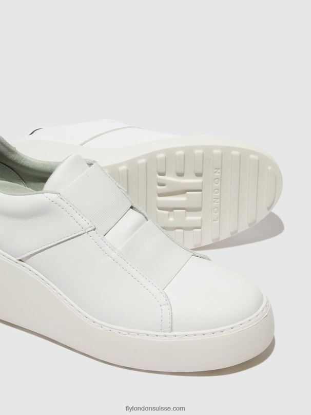 860NR732 baskets élastiquées dito581 Fly London blanc femmes