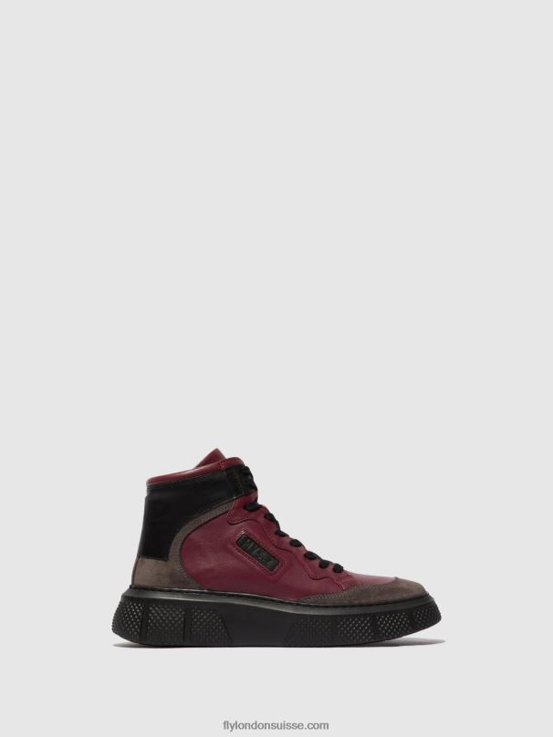 860NR734 baskets à lacets eppe531 Fly London gris/vin/noir femmes
