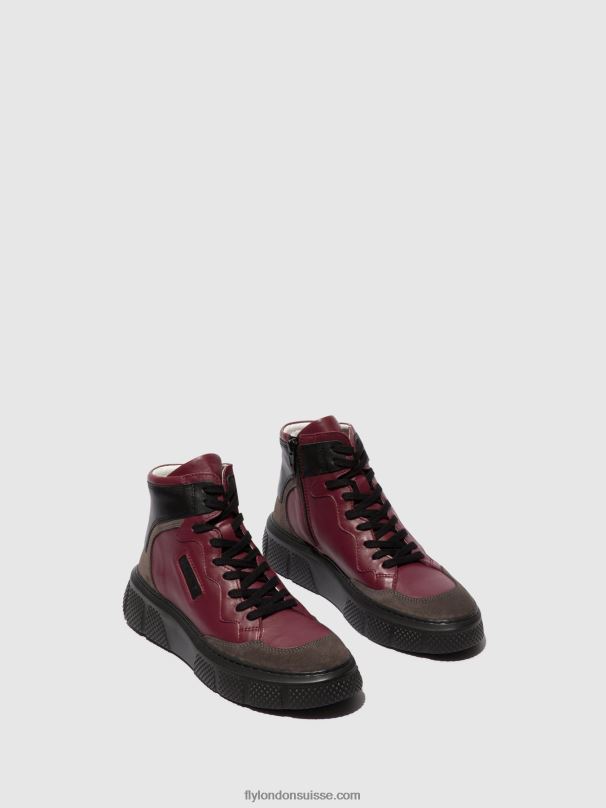 860NR734 baskets à lacets eppe531 Fly London gris/vin/noir femmes
