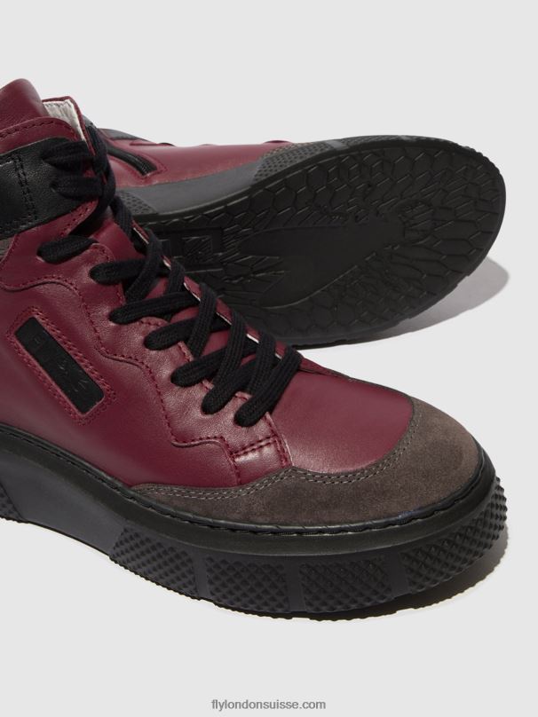 860NR734 baskets à lacets eppe531 Fly London gris/vin/noir femmes