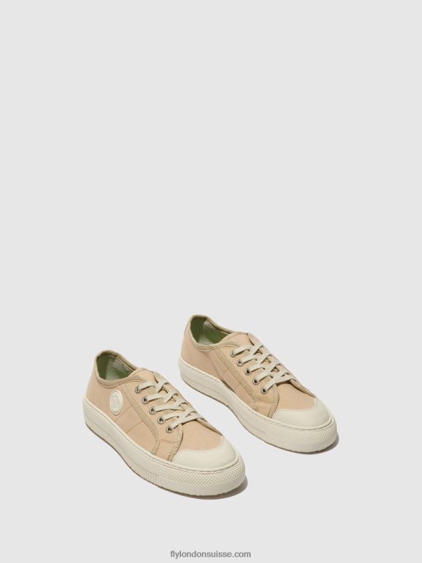 860NR741 baskets à lacets tere557 Fly London beige femmes