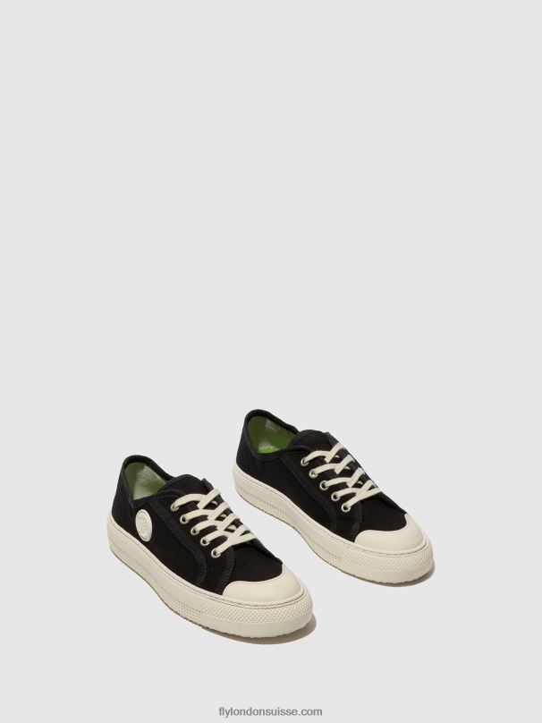 860NR742 baskets à lacets tere557 Fly London noir femmes