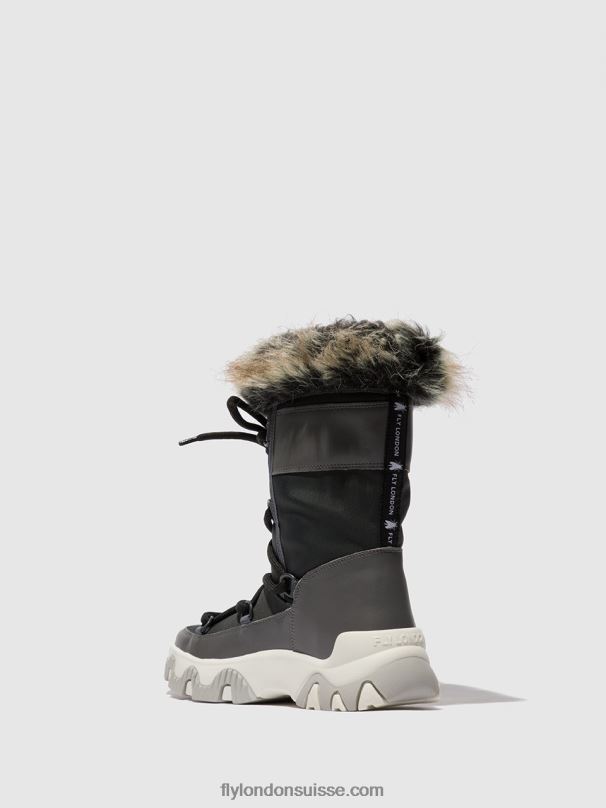 860NR744 baskets à lacets fena889 Fly London gris nausica femmes