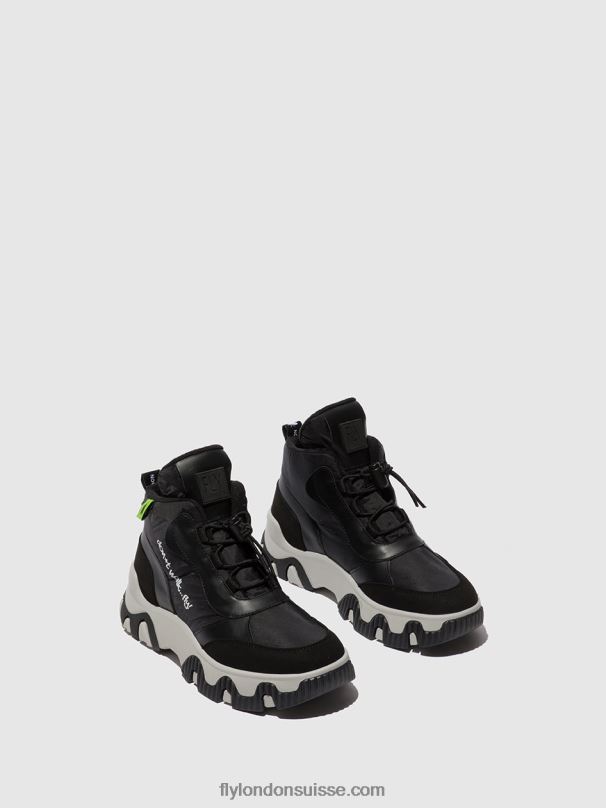 860NR745 baskets à lacets fumo892 Fly London multi-noir femmes