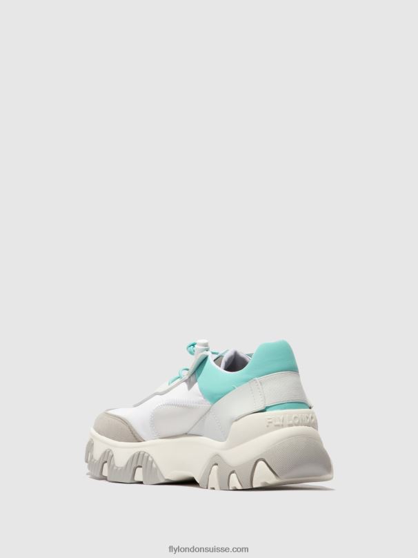 860NR749 baskets élastiquées fian634 Fly London blanc cassé/mynt femmes