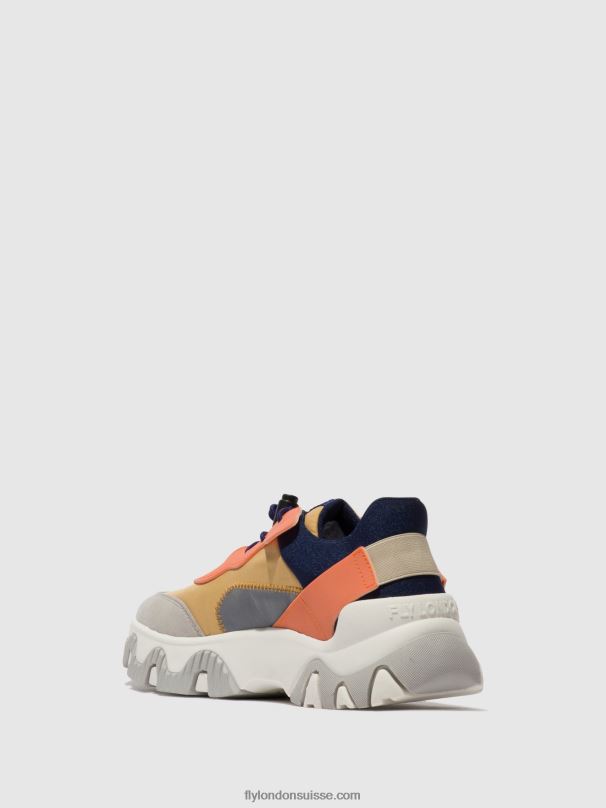 860NR750 baskets élastiquées fian634 Fly London pêche femmes