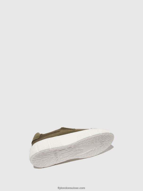 860NR753 baskets à enfiler elin509 Fly London kaki femmes