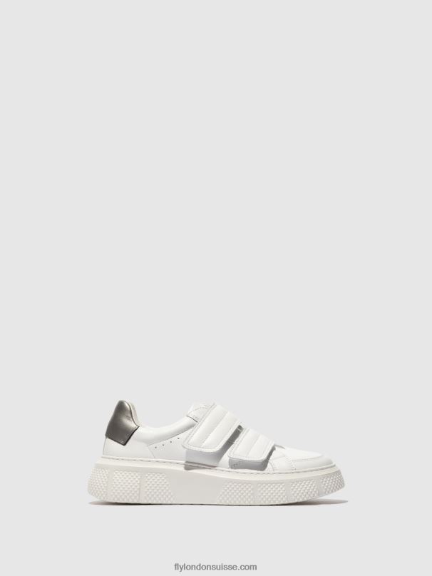 860NR756 baskets velcro edda513 Fly London blanc femmes