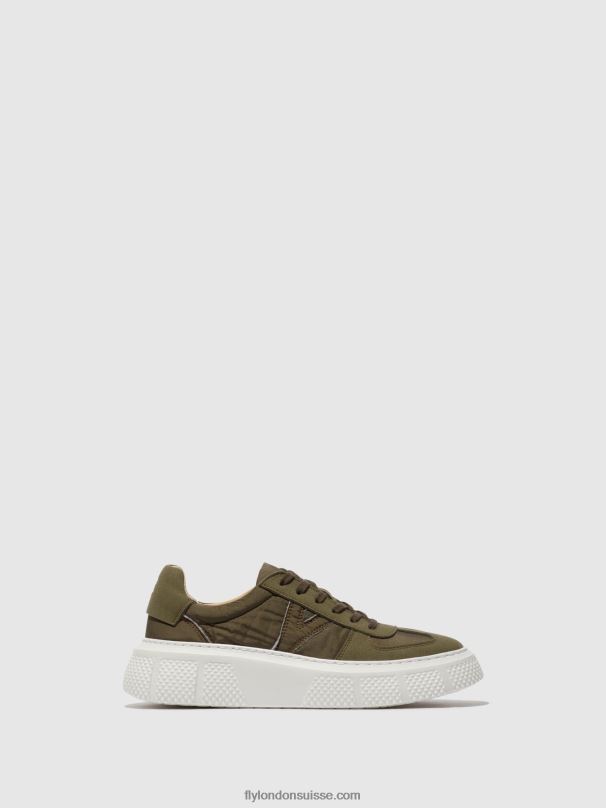 860NR759 baskets à lacets essa511 Fly London kaki femmes