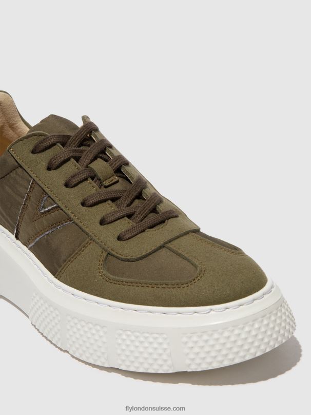 860NR759 baskets à lacets essa511 Fly London kaki femmes