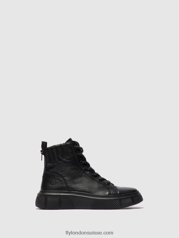 860NR762 baskets à lacets erby484 Fly London noir de dublin femmes