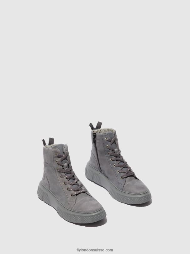 860NR765 baskets à lacets erby484 Fly London sorano bleu gris femmes