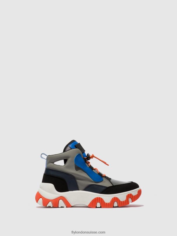 860NR766 baskets montantes feny633 Fly London multi gris/bleu/orange femmes