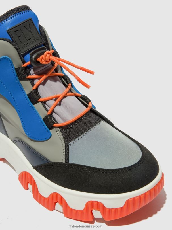 860NR766 baskets montantes feny633 Fly London multi gris/bleu/orange femmes