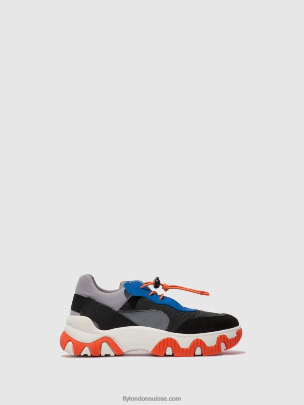 860NR767 baskets élastiquées fian634 Fly London multi gris/bleu/orange femmes