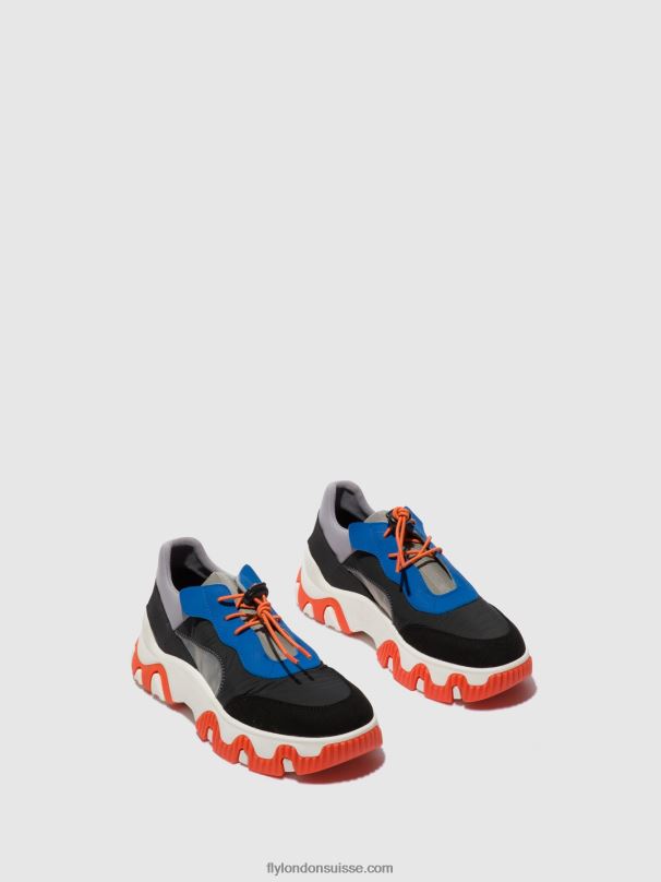 860NR767 baskets élastiquées fian634 Fly London multi gris/bleu/orange femmes