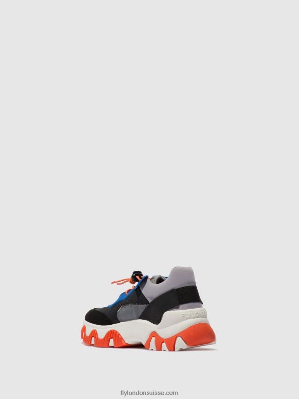 860NR767 baskets élastiquées fian634 Fly London multi gris/bleu/orange femmes