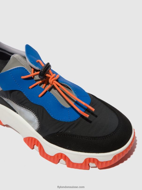 860NR767 baskets élastiquées fian634 Fly London multi gris/bleu/orange femmes
