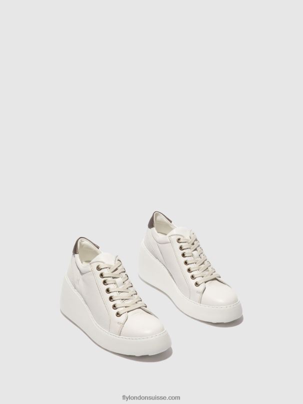 860NR768 baskets à lacets dile450 Fly London brito blanc femmes