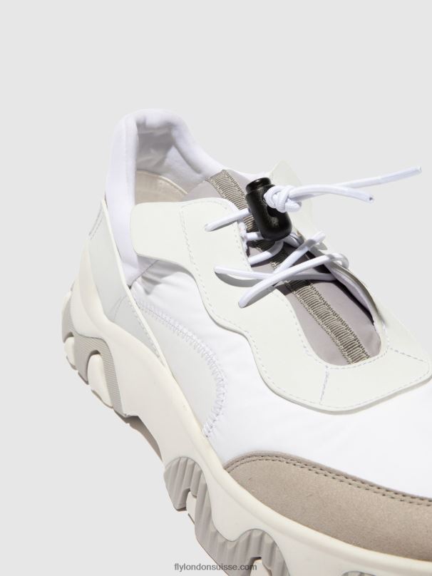 860NR769 baskets élastiquées fian634 Fly London multi blanc cassé femmes