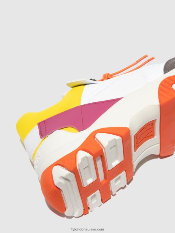 860NR773 baskets élastiquées fian634 Fly London multi écru/jaune/fuchia femmes