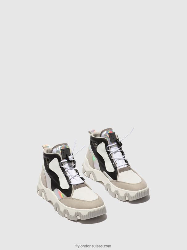 860NR775 baskets montantes feny633 Fly London multi blanc cassé femmes