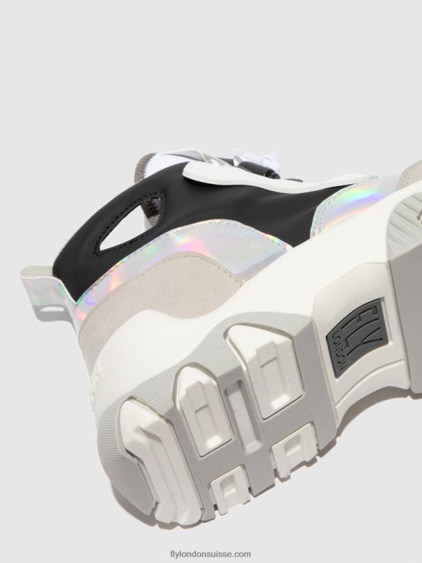 860NR775 baskets montantes feny633 Fly London multi blanc cassé femmes